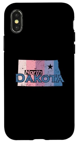 North Dakota USA Staatskarte Hülle für iPhone X/XS von US States United States USA Country America World