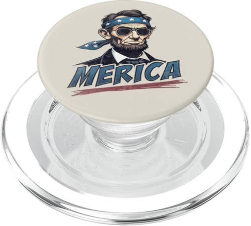 Abraham Lincoln 4. Juli Merica PopSockets PopGrip für MagSafe Abraham Lincoln 4. Juli Merica PopSockets PopGrip für MagSafe von USA Funny apparel for the holidays