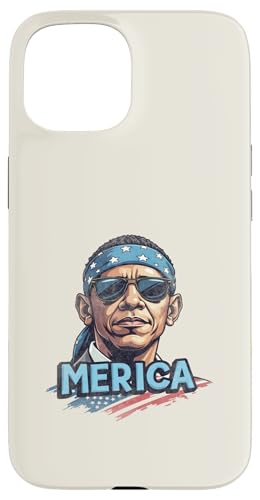 Barack Obama 4. Juli Merica Hülle für iPhone 15 von USA Funny apparel for the holidays