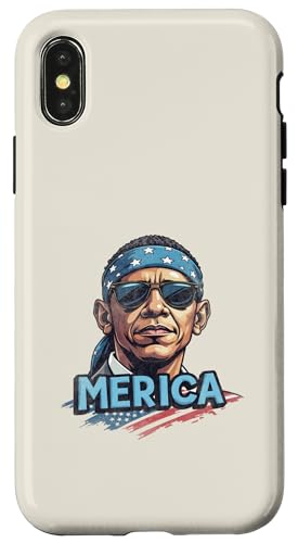 Barack Obama 4. Juli Merica Hülle für iPhone X/XS Barack Obama 4. Juli Merica Hülle für iPhone X/XS von USA Funny apparel for the holidays