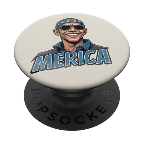 Barack Obama 4. Juli Merica PopSockets Klebender PopGrip Barack Obama 4. Juli Merica PopSockets Klebender PopGrip von USA Funny apparel for the holidays