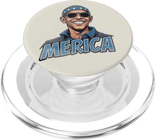 Barack Obama 4. Juli Merica PopSockets PopGrip für MagSafe Barack Obama 4. Juli Merica PopSockets PopGrip für MagSafe von USA Funny apparel for the holidays