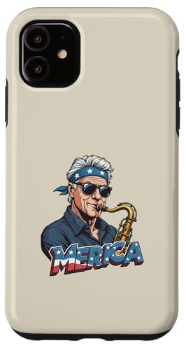 Bill Clinton Playing the Saxophon, 4. Juli Merica Hülle für iPhone 11 von USA Funny apparel for the holidays
