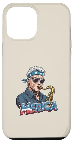 Bill Clinton Playing the Saxophon, 4. Juli Merica Hülle für iPhone 12 Pro Max von USA Funny apparel for the holidays