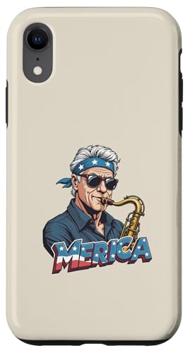 Bill Clinton Playing the Saxophon, 4. Juli Merica Hülle für iPhone XR Bill Clinton Playing the Saxophon, 4. Juli Merica Hülle für iPhone XR von USA Funny apparel for the holidays