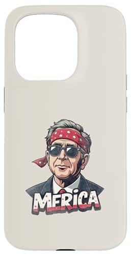 George Bush 4. Juli Merica Hülle für iPhone 15 Pro von USA Funny apparel for the holidays
