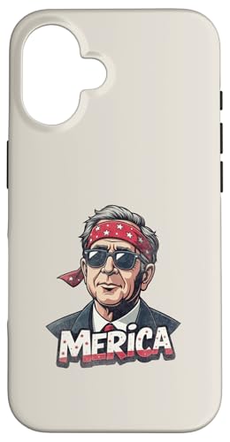 George Bush 4. Juli Merica Hülle für iPhone 16 von USA Funny apparel for the holidays