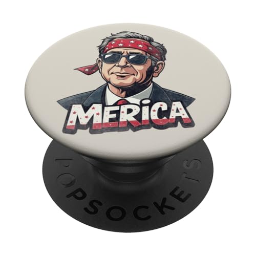 George Bush 4. Juli Merica PopSockets Klebender PopGrip George Bush 4. Juli Merica PopSockets Klebender PopGrip von USA Funny apparel for the holidays