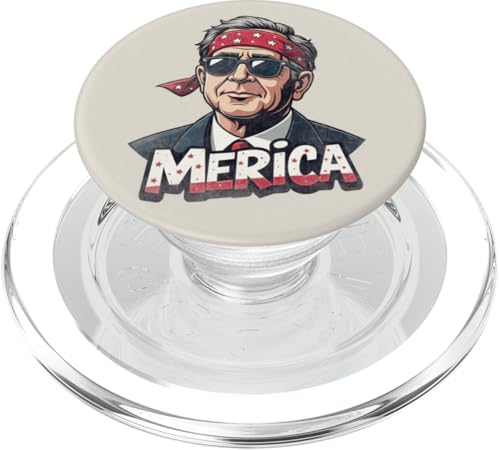 George Bush 4. Juli Merica PopSockets PopGrip für MagSafe George Bush 4. Juli Merica PopSockets PopGrip für MagSafe von USA Funny apparel for the holidays