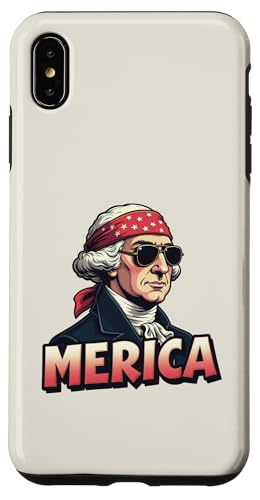 George Washington 4. Juli Merica Hülle für iPhone XS Max von USA Funny apparel for the holidays