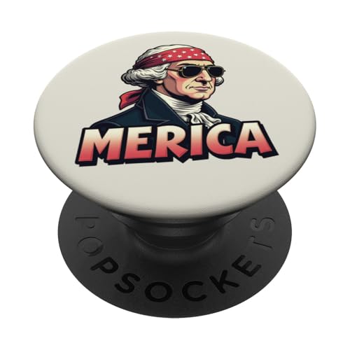 George Washington 4. Juli Merica PopSockets Klebender PopGrip George Washington 4. Juli Merica PopSockets Klebender PopGrip von USA Funny apparel for the holidays
