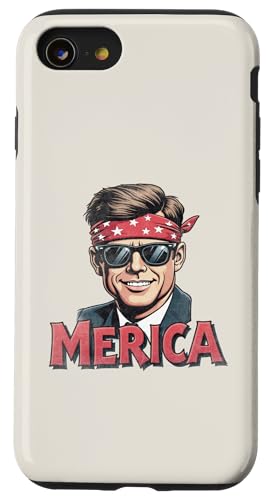 John F. Kennedy 4. Juli Merica Hülle für iPhone SE (2020) / 7 / 8 von USA Funny apparel for the holidays