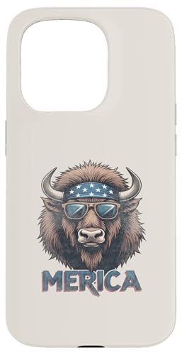 Vintage American Bison 4. Juli Merica Hülle für iPhone 15 Pro Vintage American Bison 4. Juli Merica Hülle für iPhone 15 Pro von USA Funny apparel for the holidays