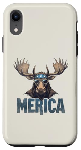 Vintage Elch 4. Juli Merica Hülle für iPhone XR Vintage Elch 4. Juli Merica Hülle für iPhone XR von USA Funny apparel for the holidays