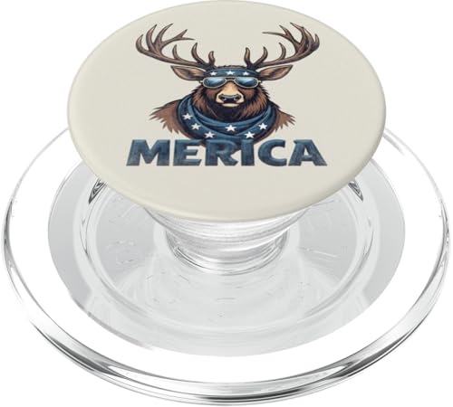 Vintage Elch 4. Juli Merica PopSockets PopGrip für MagSafe Vintage Elch 4. Juli Merica PopSockets PopGrip für MagSafe von USA Funny apparel for the holidays