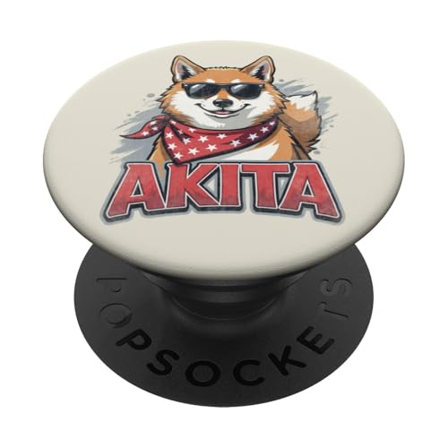 Vintage Akita 4. Juli Merica PopSockets Klebender PopGrip Vintage Akita 4. Juli Merica PopSockets Klebender PopGrip von USA Funny dog apparel for the holidays