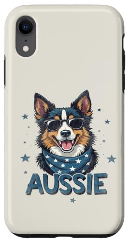 Vintage Aussie 4. Juli Merica Hülle für iPhone XR von USA Funny dog apparel for the holidays
