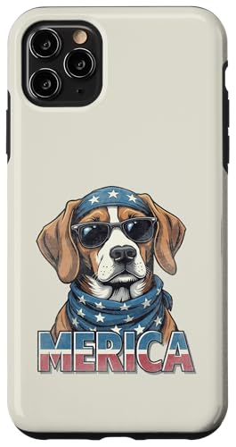 Vintage Beagle 4. Juli Merica Hülle für iPhone 11 Pro Max von USA Funny dog apparel for the holidays