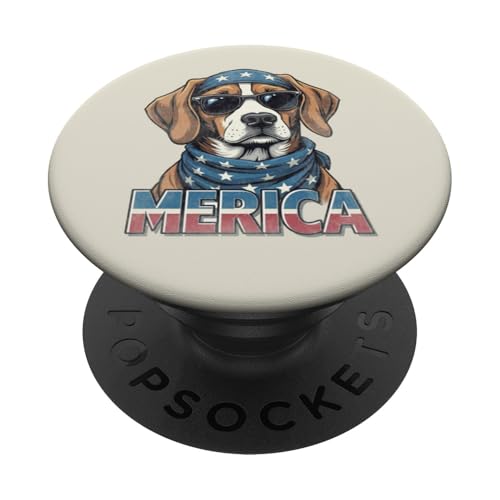 Vintage Beagle 4. Juli Merica PopSockets Klebender PopGrip Vintage Beagle 4. Juli Merica PopSockets Klebender PopGrip von USA Funny dog apparel for the holidays
