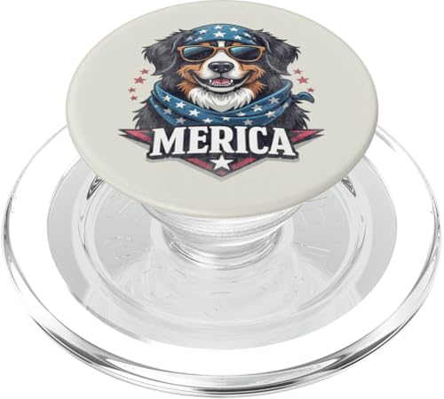 Vintage Berner Sennenhund 4. Juli Merica PopSockets PopGrip für MagSafe Vintage Berner Sennenhund 4. Juli Merica PopSockets PopGrip für MagSafe von USA Funny dog apparel for the holidays