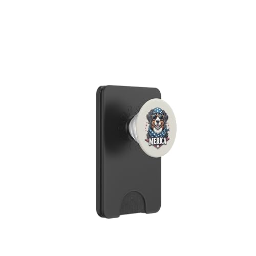 Vintage Berner Sennenhund 4. Juli Merica PopSockets PopWallet für MagSafe Vintage Berner Sennenhund 4. Juli Merica PopSockets PopWallet für MagSafe von USA Funny dog apparel for the holidays