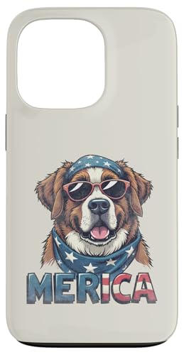 Vintage Bernhardiner 4. Juli Merica Hülle für iPhone 13 Pro Vintage Bernhardiner 4. Juli Merica Hülle für iPhone 13 Pro von USA Funny dog apparel for the holidays