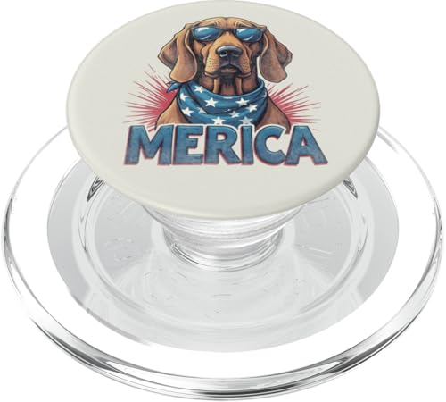 Vintage Bloodhound 4. Juli Merica PopSockets PopGrip für MagSafe Vintage Bloodhound 4. Juli Merica PopSockets PopGrip für MagSafe von USA Funny dog apparel for the holidays