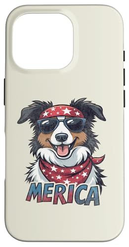 Vintage Border Collie 4. Juli Merica Hülle für iPhone 16 Pro Vintage Border Collie 4. Juli Merica Hülle für iPhone 16 Pro von USA Funny dog apparel for the holidays