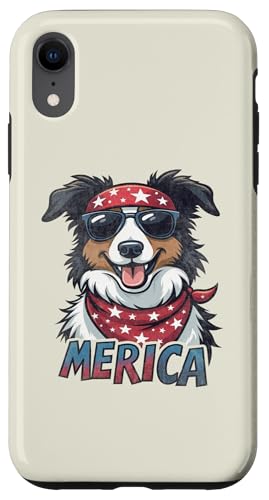 Vintage Border Collie 4. Juli Merica Hülle für iPhone XR Vintage Border Collie 4. Juli Merica Hülle für iPhone XR von USA Funny dog apparel for the holidays