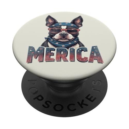 Vintage Boston Terrier 4. Juli Merica PopSockets Klebender PopGrip Vintage Boston Terrier 4. Juli Merica PopSockets Klebender PopGrip von USA Funny dog apparel for the holidays
