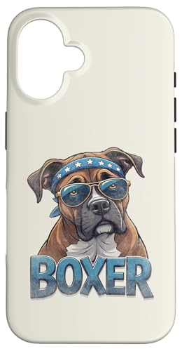 Vintage Boxer 4. Juli Amerika Hülle für iPhone 16 von USA Funny dog apparel for the holidays
