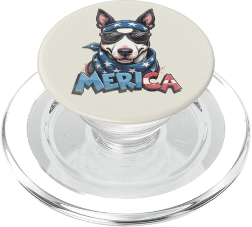 Vintage Bull Terrier 4. Juli Merica PopSockets PopGrip für MagSafe Vintage Bull Terrier 4. Juli Merica PopSockets PopGrip für MagSafe von USA Funny dog apparel for the holidays