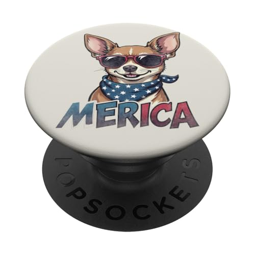 Vintage Chihuahua 4. Juli Merica PopSockets Klebender PopGrip Vintage Chihuahua 4. Juli Merica PopSockets Klebender PopGrip von USA Funny dog apparel for the holidays