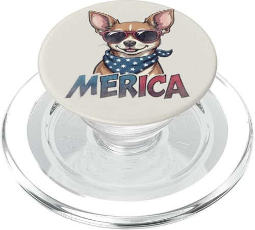 Vintage Chihuahua 4. Juli Merica PopSockets PopGrip für MagSafe Vintage Chihuahua 4. Juli Merica PopSockets PopGrip für MagSafe von USA Funny dog apparel for the holidays