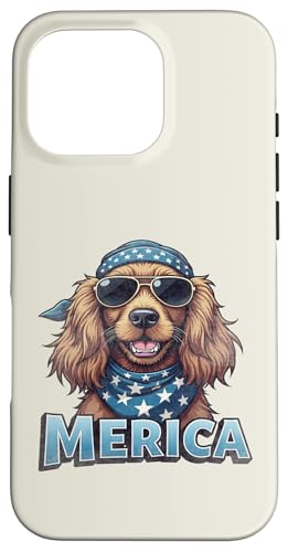 Vintage Cocker Spaniel 4. Juli Merica Hülle für iPhone 16 Pro Vintage Cocker Spaniel 4. Juli Merica Hülle für iPhone 16 Pro von USA Funny dog apparel for the holidays