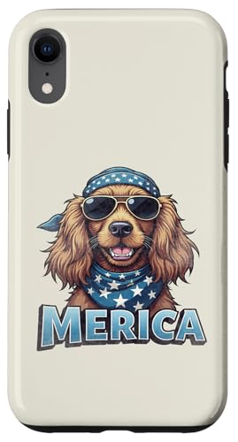 Vintage Cocker Spaniel 4. Juli Merica Hülle für iPhone XR Vintage Cocker Spaniel 4. Juli Merica Hülle für iPhone XR von USA Funny dog apparel for the holidays