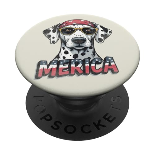 Vintage Dalmatiner 4. Juli Merica PopSockets Klebender PopGrip Vintage Dalmatiner 4. Juli Merica PopSockets Klebender PopGrip von USA Funny dog apparel for the holidays