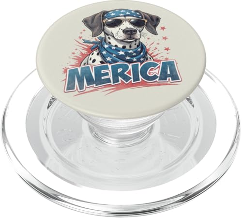 Vintage Dalmatiner 4. Juli Merica PopSockets PopGrip für MagSafe Vintage Dalmatiner 4. Juli Merica PopSockets PopGrip für MagSafe von USA Funny dog apparel for the holidays