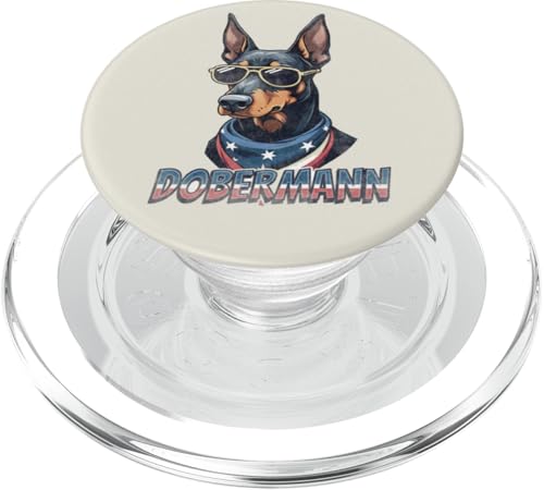 Vintage Dobermann 4. Juli Merica PopSockets PopGrip für MagSafe Vintage Dobermann 4. Juli Merica PopSockets PopGrip für MagSafe von USA Funny dog apparel for the holidays