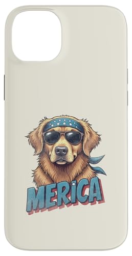 Vintage Golden Retriever 4. Juli Merica Hülle für iPhone 14 Plus von USA Funny dog apparel for the holidays