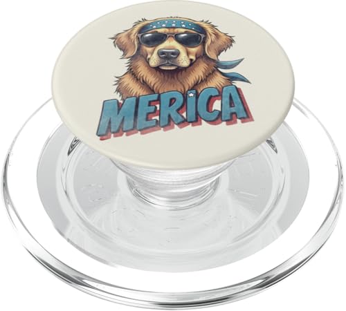 Vintage Golden Retriever 4. Juli Merica PopSockets PopGrip für MagSafe Vintage Golden Retriever 4. Juli Merica PopSockets PopGrip für MagSafe von USA Funny dog apparel for the holidays