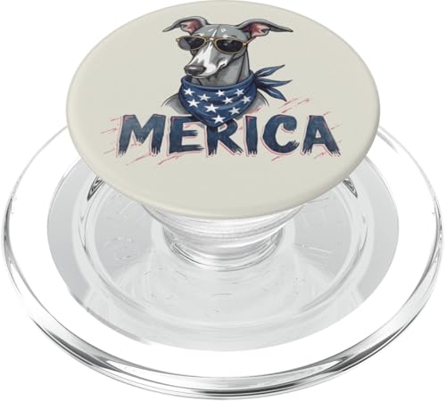 Vintage Greyhound 4. Juli Merica PopSockets PopGrip für MagSafe Vintage Greyhound 4. Juli Merica PopSockets PopGrip für MagSafe von USA Funny dog apparel for the holidays