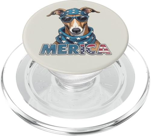 Vintage Greyhound 4. Juli Merica PopSockets PopGrip für MagSafe Vintage Greyhound 4. Juli Merica PopSockets PopGrip für MagSafe von USA Funny dog apparel for the holidays