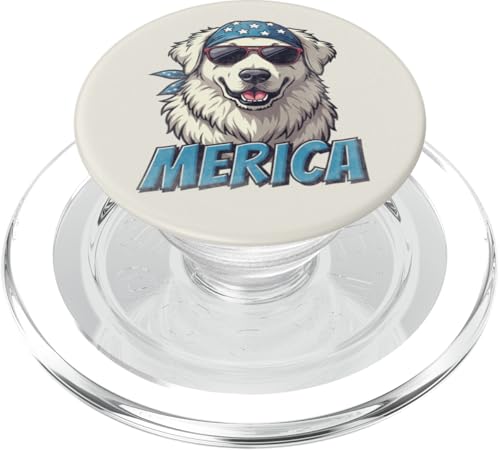 Vintage Große Pyrenäen 4. Juli Merica PopSockets PopGrip für MagSafe Vintage Große Pyrenäen 4. Juli Merica PopSockets PopGrip für MagSafe von USA Funny dog apparel for the holidays