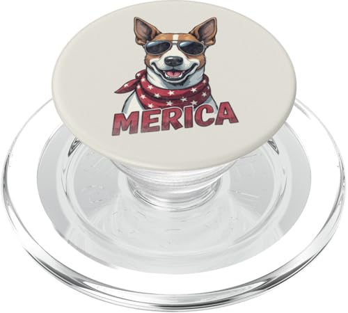 Vintage Jack Russell Terrier 4. Juli Merica PopSockets PopGrip für MagSafe Vintage Jack Russell Terrier 4. Juli Merica PopSockets PopGrip für MagSafe von USA Funny dog apparel for the holidays