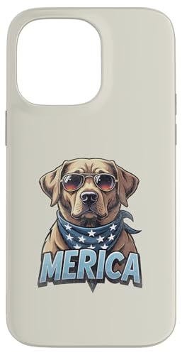 Vintage Labrador Retriever 4. Juli Merica Hülle für iPhone 14 Pro Max von USA Funny dog apparel for the holidays