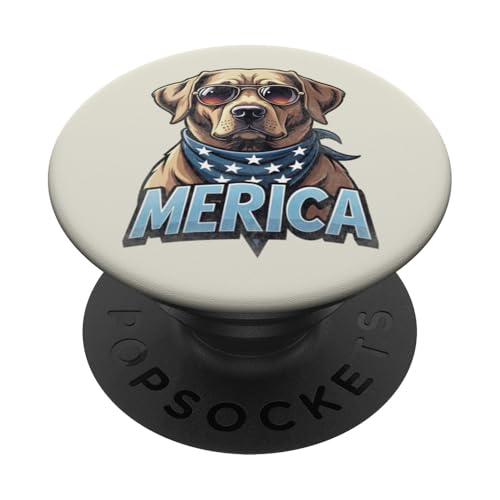 Vintage Labrador Retriever 4. Juli Merica PopSockets Klebender PopGrip Vintage Labrador Retriever 4. Juli Merica PopSockets Klebender PopGrip von USA Funny dog apparel for the holidays
