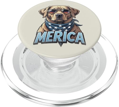 Vintage Labrador Retriever 4. Juli Merica PopSockets PopGrip für MagSafe Vintage Labrador Retriever 4. Juli Merica PopSockets PopGrip für MagSafe von USA Funny dog apparel for the holidays