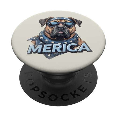 Vintage Mastiff 4. Juli Merica PopSockets Klebender PopGrip Vintage Mastiff 4. Juli Merica PopSockets Klebender PopGrip von USA Funny dog apparel for the holidays