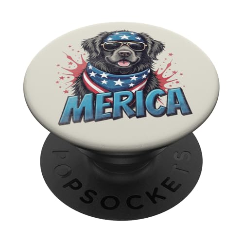 Vintage Neufundland 4. Juli Merica PopSockets Klebender PopGrip Vintage Neufundland 4. Juli Merica PopSockets Klebender PopGrip von USA Funny dog apparel for the holidays